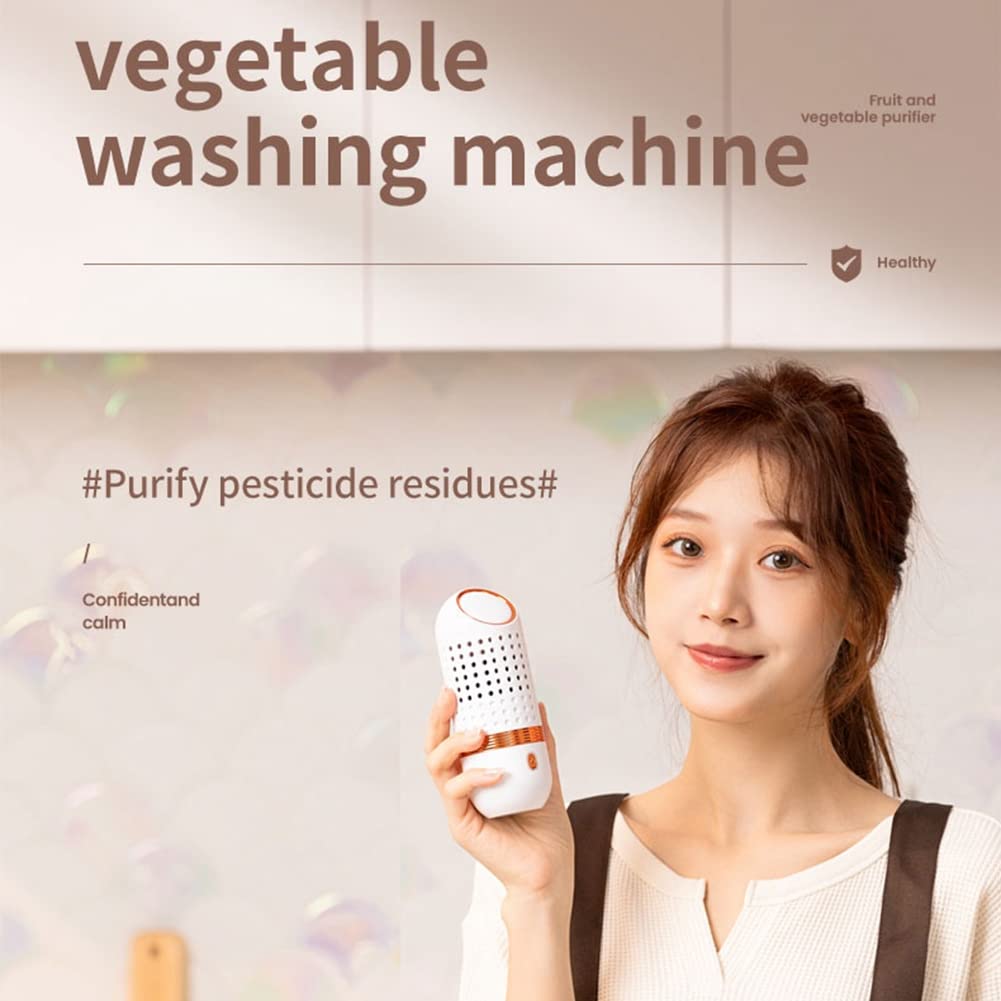 Légumes Desinfectante Capsule Forme Portable Ultrasons Fruit Purificateur Alimentaire Lave-Vaisselle Automatique Ménage Cuisine Nettoyant Alimentaire Blanc