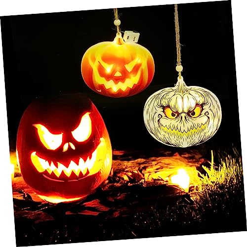Lámpara de calabaza Halloween PRETYZOOM pack de 6 linternas colgantes de plástico 7