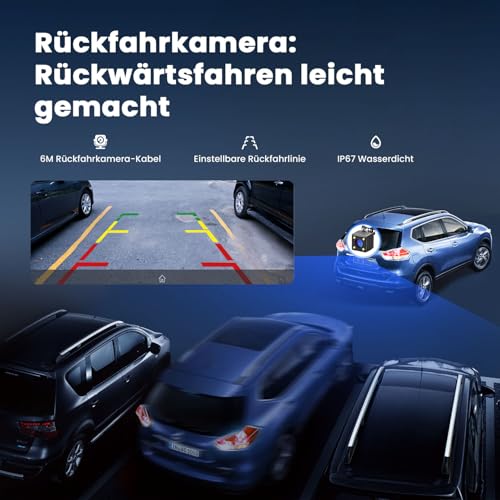 Krunia 9,26" Tragbares Carplay Display für Apple CarPlay Android Auto, OTA – Ansicht 6
