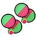 Gobesty Juego de pelota de velcro, juguete para lanzar, juego de pelota Toss and Catch, juego de pelota para actividades al aire libre, juego de lanzamiento 4 remos, 2 pelotas