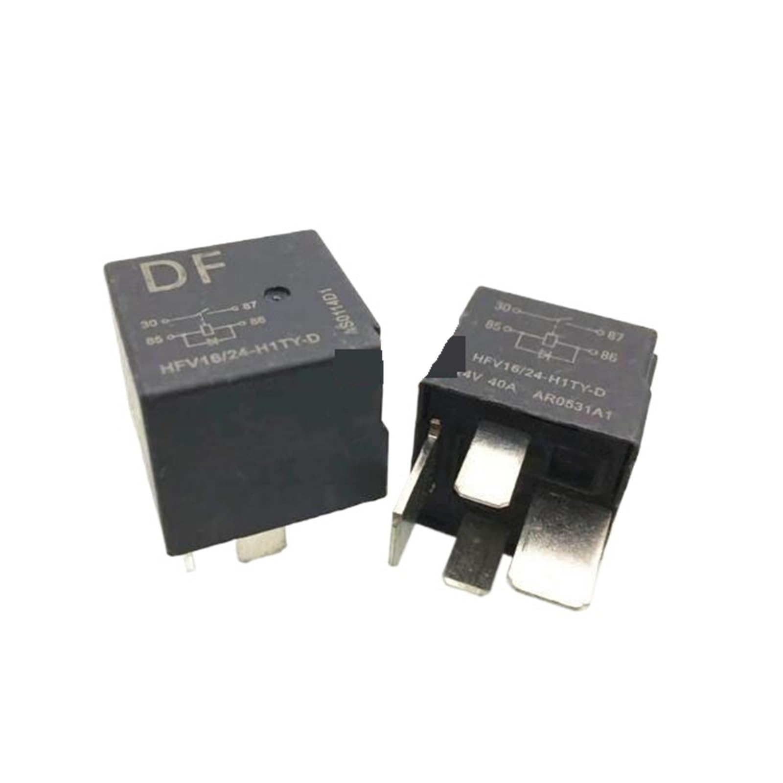 OSHZIKJII 24V relay HFV16-24-H1TY-D HFV1624H1TYD 24VDC DC24V 24V 40A 4PIN(2PCS)