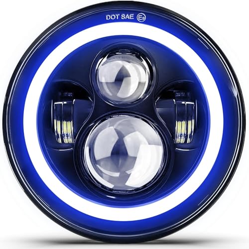 Amazon | 7インチ LEDヘッドライト イカリング HI/Lo 50W 6500K