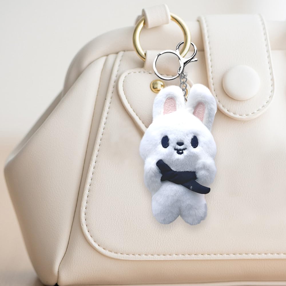 Stray Kids - Portachiavi con ciondolo a forma di animali di peluche, 8 cm, per fan (Leebit)
