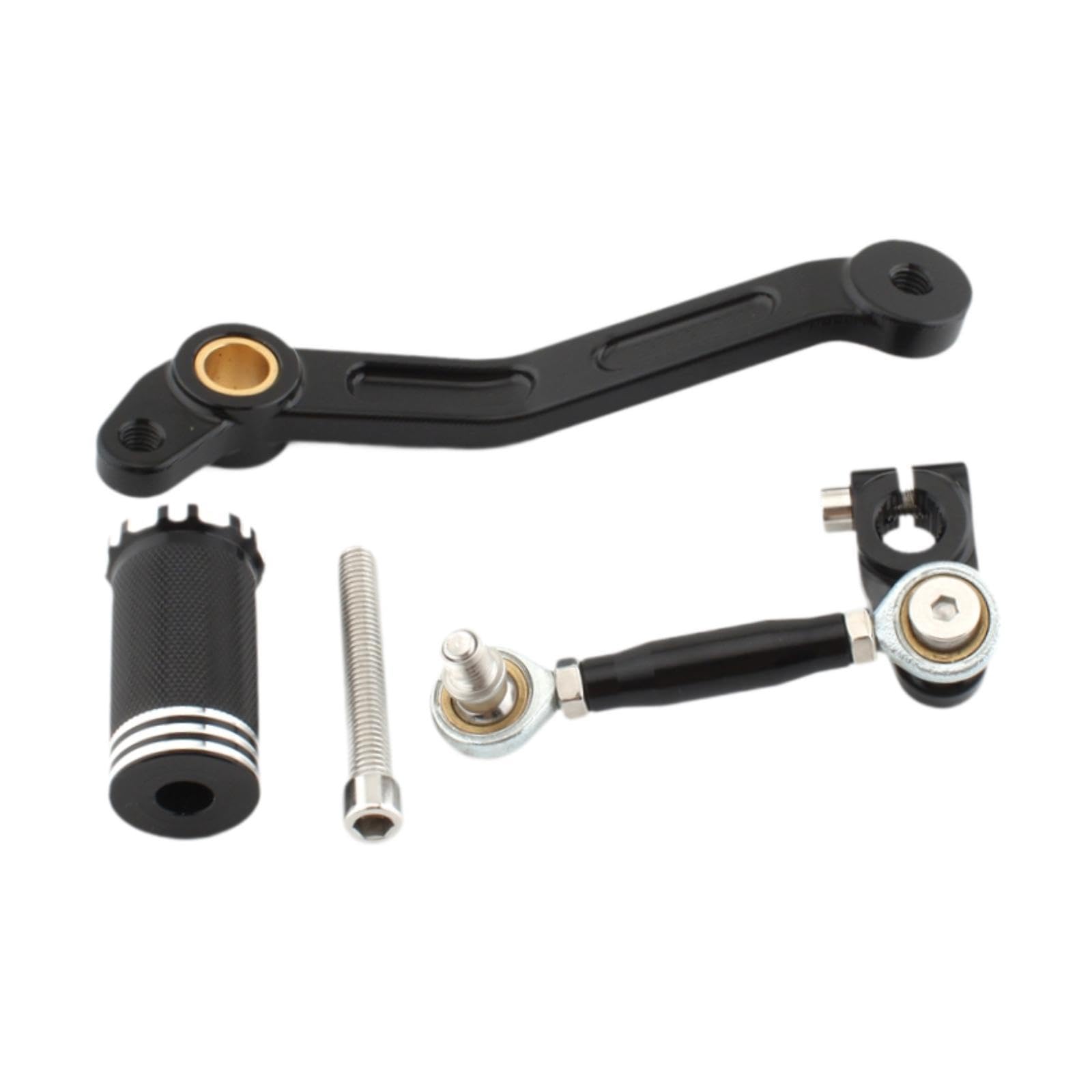 Leva Cambio Assemblaggio Pedale Freno Kit Completo Accessorio Alluminio Leggero Resistente per Motociclette Adatto a Viaggi Uso Urbano Guida Quot, Nero