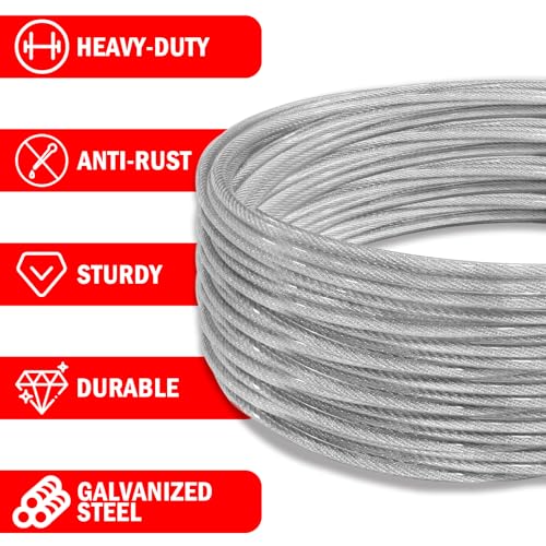 Image of Clothes Line Outdoors 40ft Retractable with Hooks