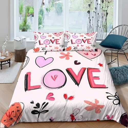 Linge de lit King en microfibre résistante et douce motif 3D