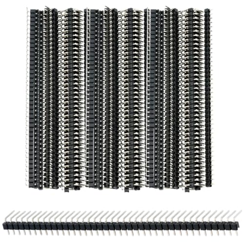 Image of 30 Pcs Right-Angle Header Pins 2.54 mm Male Pin Headers Connector for PCB Breadboard