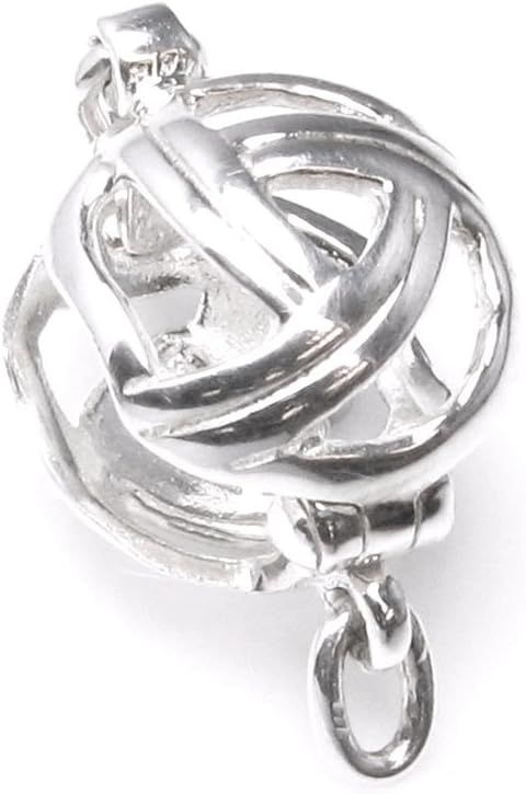 Dreambell .925 Sterling Silver 6mm Round Filigree Flower Pearl Necklace Enhancer Shortener Clasp with Safety Lock