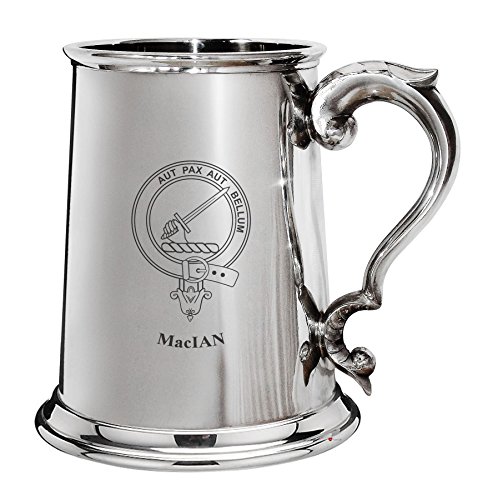 Jarra de cerveza MacIan de estaño pulido 1 pinta con asa parade 2
