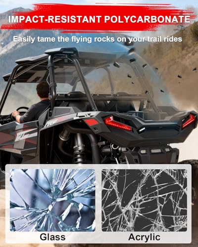 Image of StarknightMT 14-23 RZR XP Rear Windshield Scratch Water Resistant, Clear