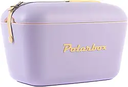 Polarbox Geladeira portátil - mini frigorífico 20 l, frigorífico de praia, frigorífico portátil, pequeno, frigorífico vintage, pega ajustável, frigorífico Polarbox, frigorífico de cortiça, piquenique, mini frigorífico portátil, frigorífico, campismo, frigorífico