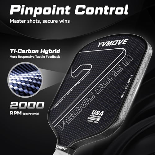 Image of Pickleball Paddles | USAPA Approved | Raw Carbon Fiber Face | Max Control & Effortless Power | 16MM Core Anti-Shock | Intermediates to Pros