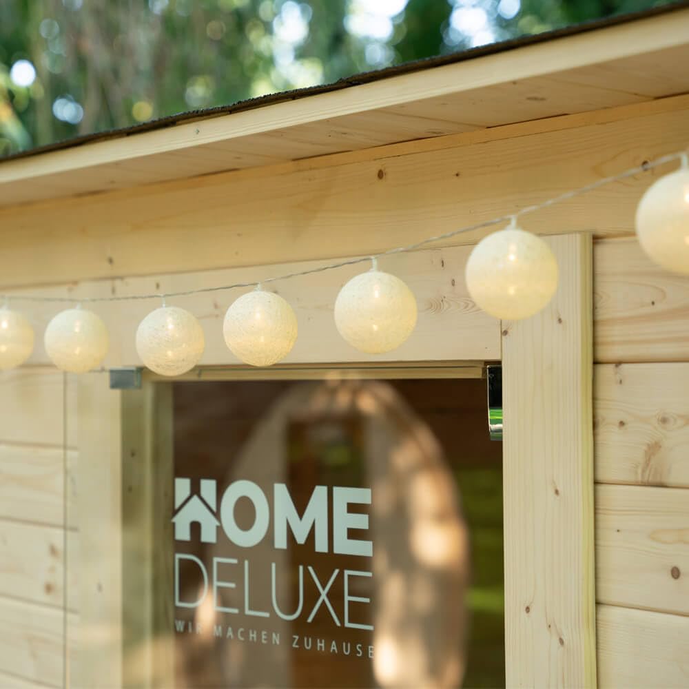 Home Deluxe - Sauna extérieur TALO L - pour 4 Personnes - Dimensions : 221 x 217 x 221 cm, Bois : épicéa - poêle et Accessoires pour Sauna Inclus I Sauna de Jardin, Sauna extérieur, Sauna