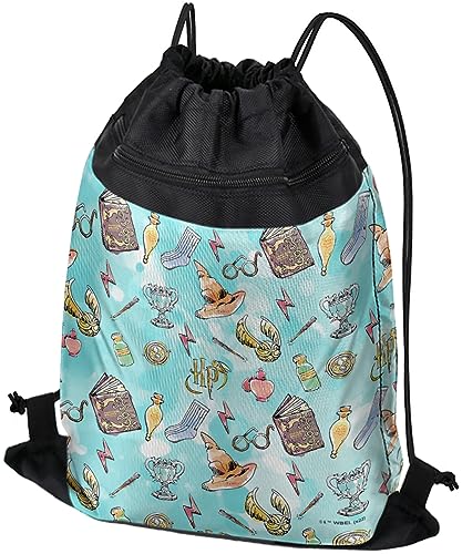 LOGOVISION Harry Potter Water Color Pattern Drawstring Backpack Sports Bag Sackpack 17