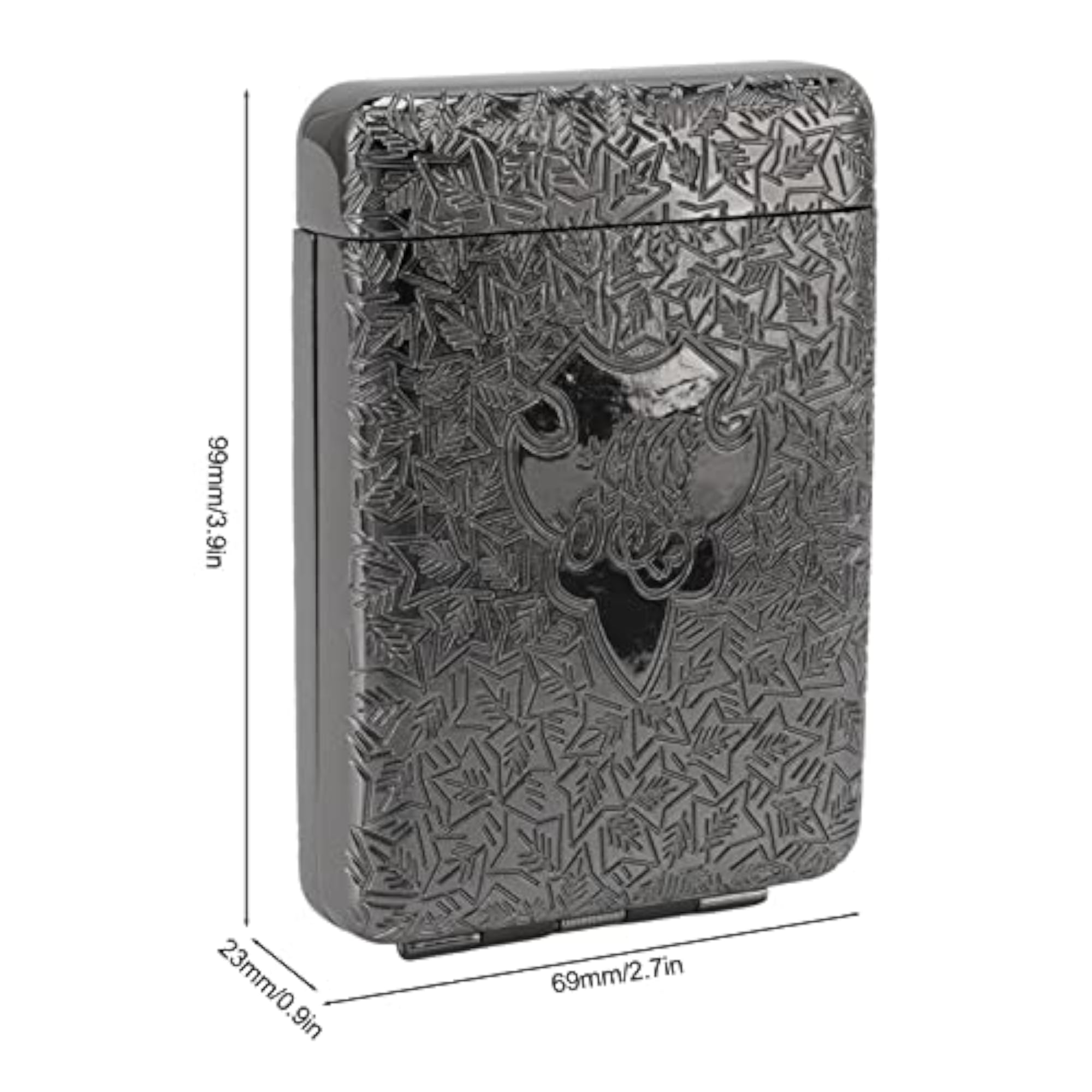 Cigarette Storage Box with Elastic Band Zinc Alloy