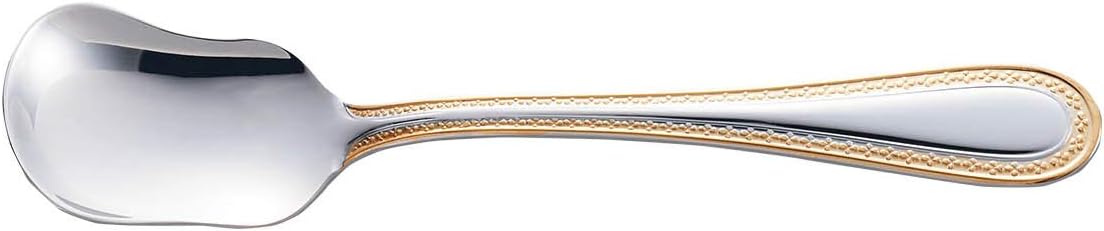 Noritake 14Y/83AK Ice Cream Spoon, 5.3 inches (13.5 cm), Gold Marquise Shape, 1 Piece, Stainless Steel (Partially Gold Plated)