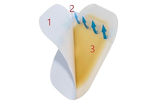 Miniatura 7 de Areza - Apósito hidrocoloide para heridas con borde - hidrocoloide fino - impermeable - 4" x 4" - Estéril - 5caja