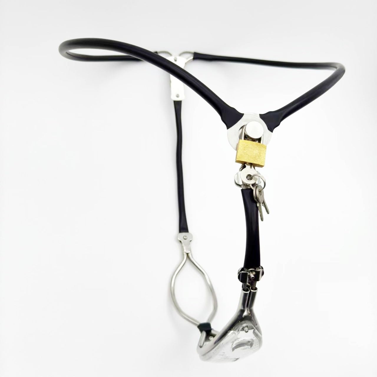 Neu keuschheitsgürtel für Damen, Transparenter Edelstahl Einstellbar Keuschheitsgürtel Mit abnehmbarem Analplug Sexy Bondage keuschheitsgürtel Frau SM Fetisch Sklaven Erotische Sexspielzeug