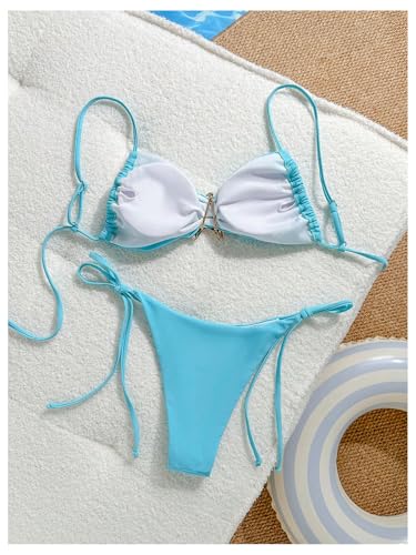 Milumia Women's Bikini Set Metal Starfish Swimsuit Tie Side 2 Pieces String Bathing Suit2