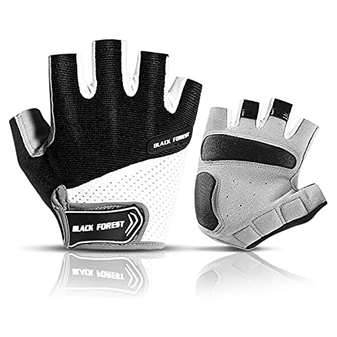 Amtrak Bike Gloves, Breathable Outdoor Cycling Gloves Half Finger Cycling Gloves for Men and Women Anti Slip Shock-Absorbing Mountain Road Bike Gloves for Gym MTB Riding Running Exercising Cover