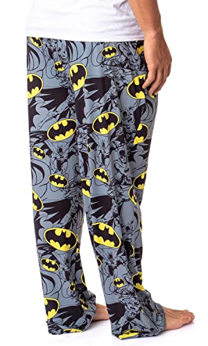 DC Comics Batman Mens' Bat Symbol Icon Retro Character Sleep Pajama Pants4