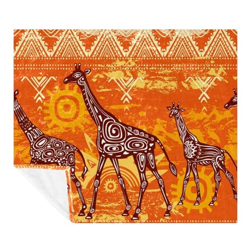 Couverture polaire girafe 150x200 microfibre - 2
