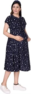 FABRUSH Maternity Women's Knee Length Maternity I Feeding I Nursing Stylish Dress Price In India