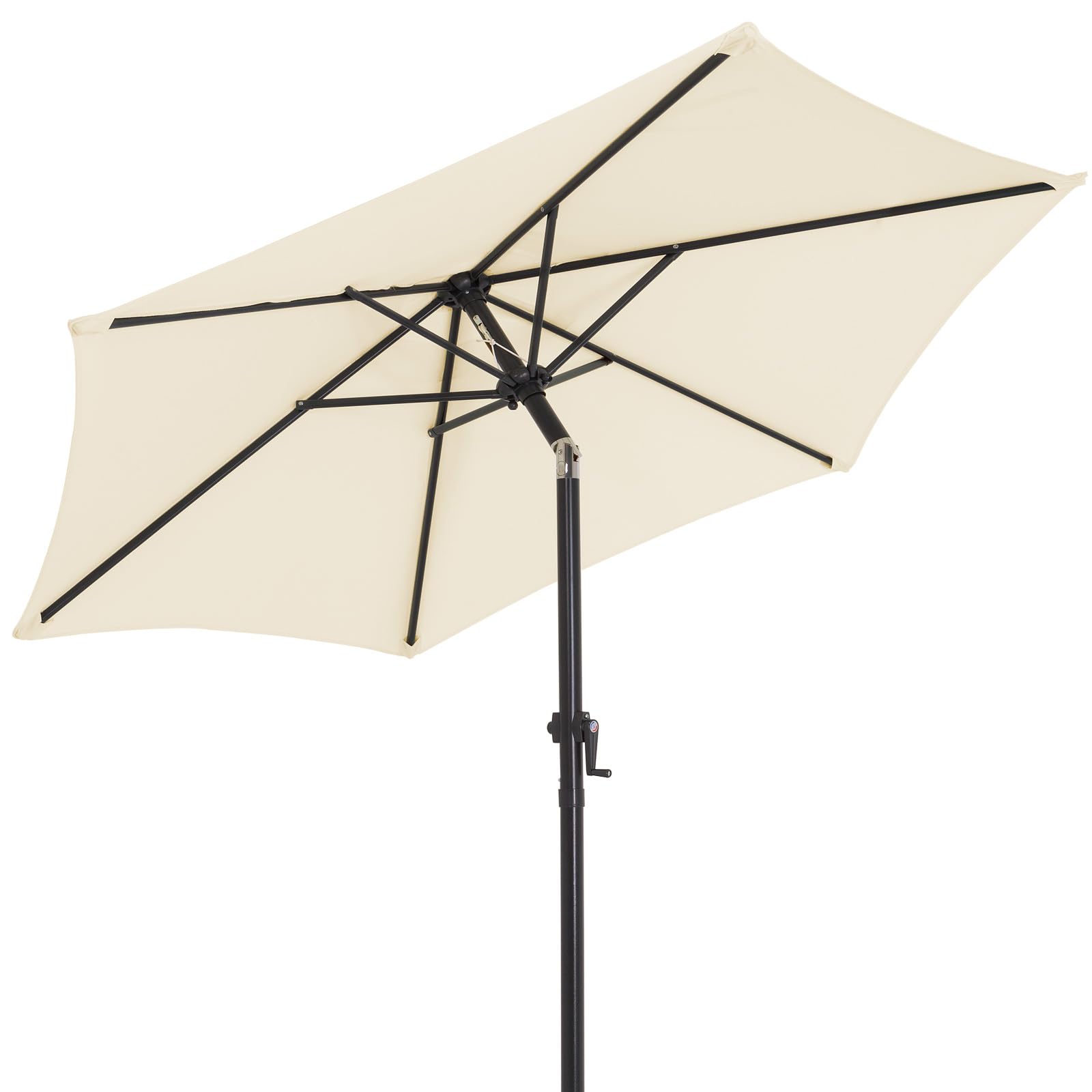 Kingsleeve® Parasol inclinable Ø 200cm beige Parasol en aluminium avec manivelle Protection solaire jardin terrasse