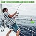 Rotatingpals 2 Pack Planer Boards for Fishing Trolling 8 x 3 Inches Off Shore Crappie Planer Boards Kits with Flag Fishing Accessory for Inshore Offshore Trolling Dragging (R + L,Green)