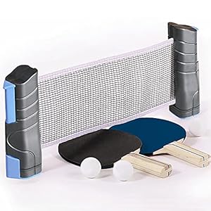 Ping Pong Paddle Set Met Verstelbare Intrekbare Net-Beugel Klemt Elke Tabel, 3-Sterren Ping Pong Ballen, Opbergvoen Post…