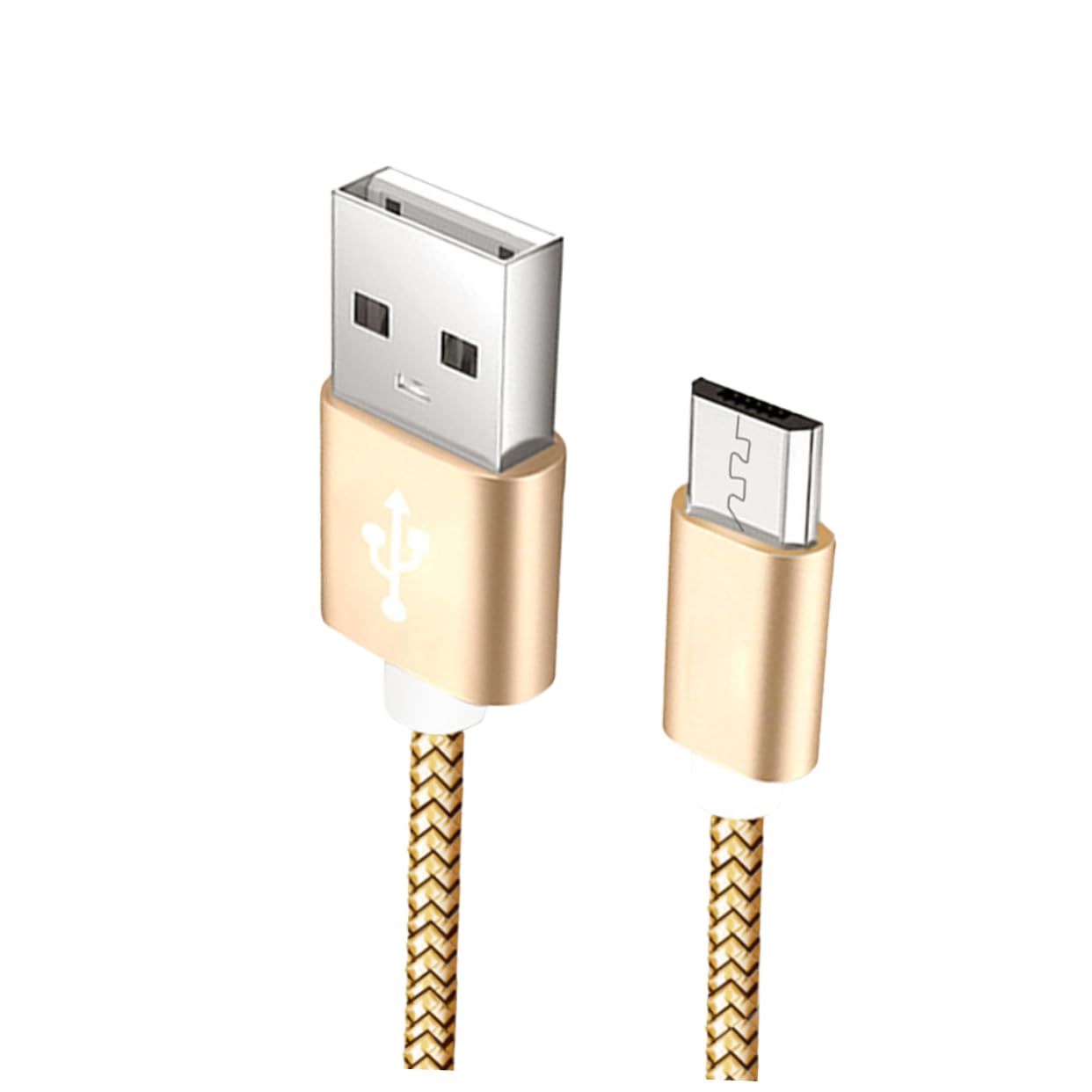 Gatuida 3pezzi Cavo Usb Nylon Intrecciato Da Cavo Di Ricarica Extra Resistente Per Smartphone e Tablet Alta Velocità Di Trasferimento Dati Colore Oro