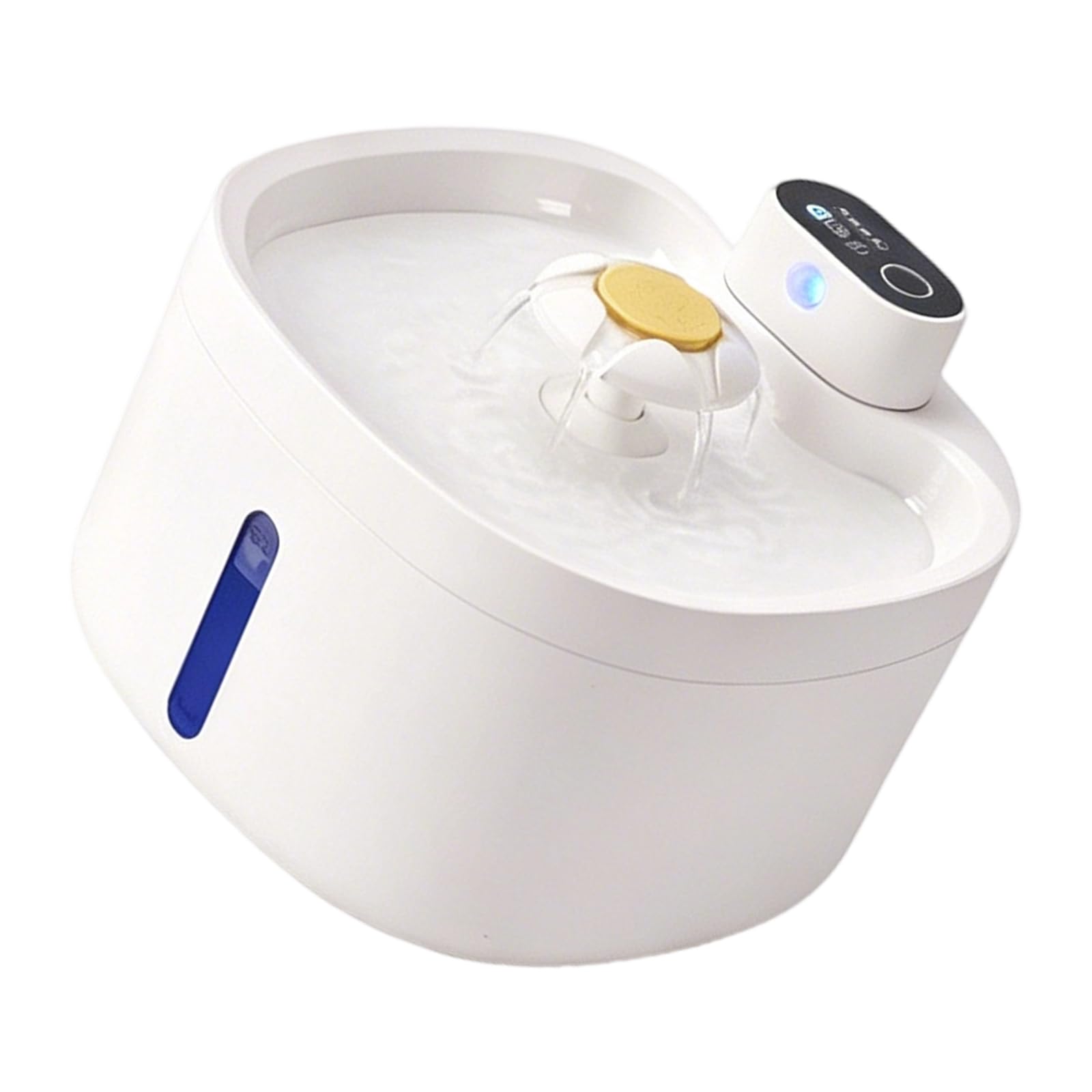 Fuente de agua para mascotas para gatos de interior, dispensador de agua de detección con juego de cartuchos, tubo y cuenco compacto de ABS para el hogar, fuente automática para mascotas, dispensador