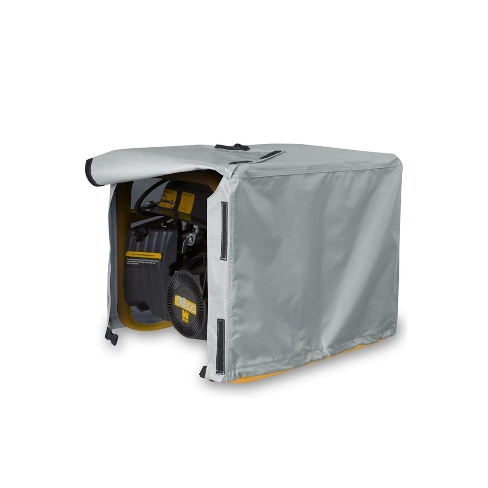 OUKENS Couverture de générateur électrique, Protection de générateur couvre électrique de Patio de Jardin extérieur adaptée à la Plupart des générateurs 3000-5000 Watts,couverture d'équipement (Gris)