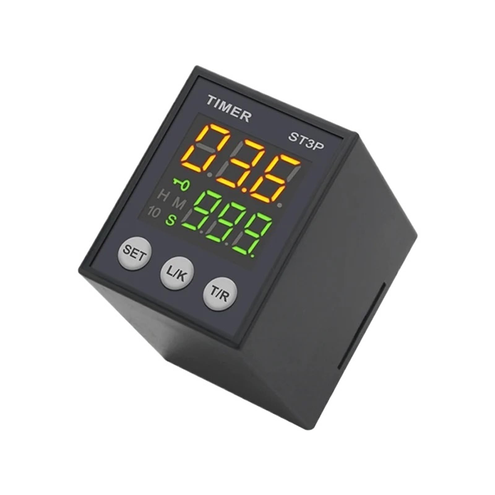 LCD Digitales Zeitrelais ST3P-1Z ST3P-2Z ST3P-2ZH Programmierbares Verzögerungsrelais Ausschaltverzögerung 12 V/24 V/220 V mit Sockel PF083A 1 Stück(ST3P-2ZH 12V)