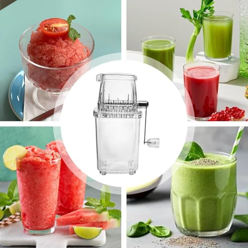 Máquina de hielo afeitada y trituradora manual para bebidas y repostería 4