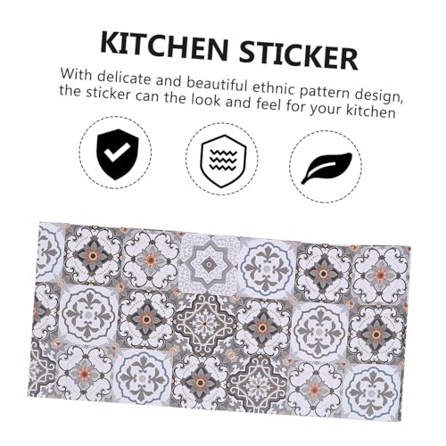 Adhesivos decorativos de pared NUOBESTY anticalor para salpicaderos de cocina 3