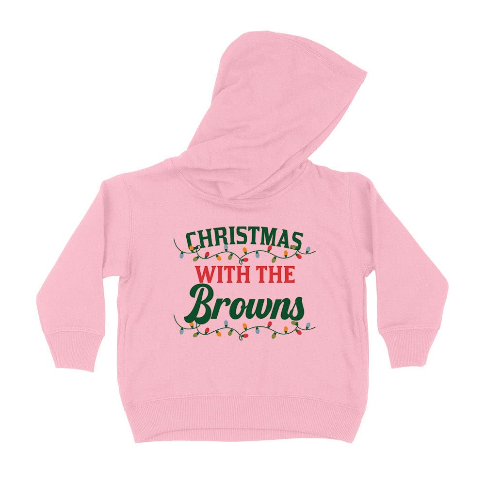 Christmas with The Browns Kids Hoodie Sweatshirt Toddler 5T Light Pink