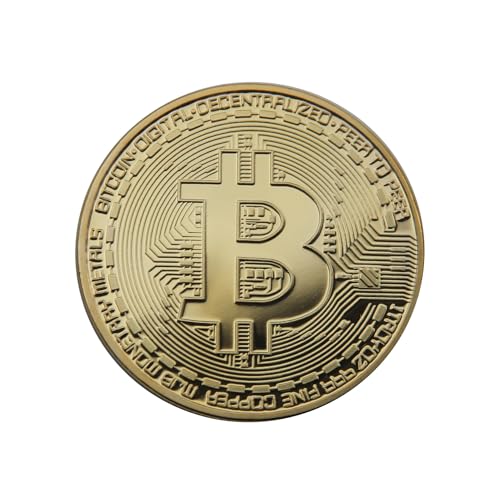 Bitcoin Coin Commemorative BTC Coins Physical Bitcoin Collector's Metal Gold Color Crypto Token Cryptocurrency Gifts Collectible Protective Case - Image 3