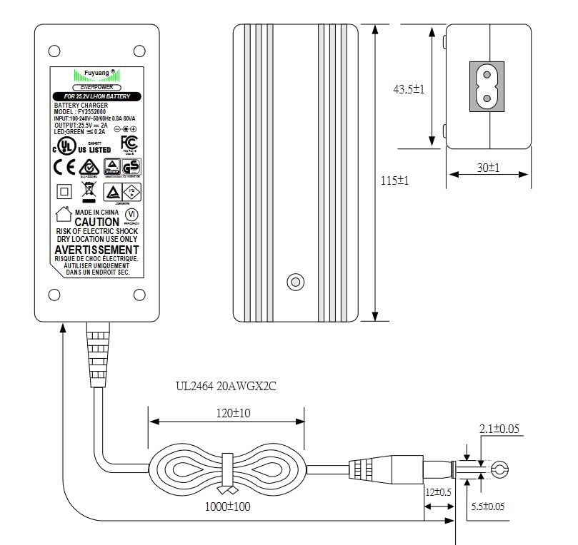 Caricabatterie Professionale Per Litio 2S - 8.4V 2A Con Spina Rotonda | Per Batterie 7.2V-7.4V | Sicurezza GS Certificata - Foto 10
