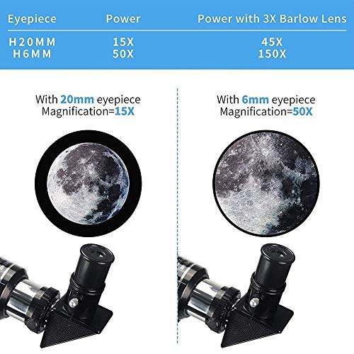 Telescopio astronómico de 70mm para noches de acampada familiar y observación de estrellas 7