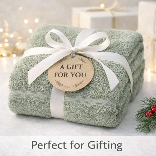 Image of Fitness Mantra Cotton Bath Towel 650 GSM | Heavyweight, Soft & Absorbent | Quick Dry | Large 30 x 60 Inch Towel for Daily Bath Use | 1 Peace| Pista|