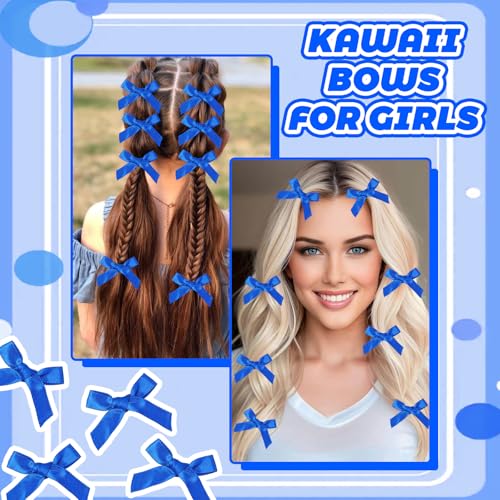Pinzas mini azul para el cabello paquete 20 piezas miniatura 4