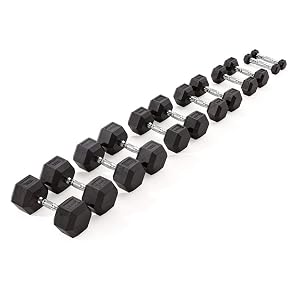York Rubber Hex Dumbbell Stock Sets Without Rack - 55-100 lbs