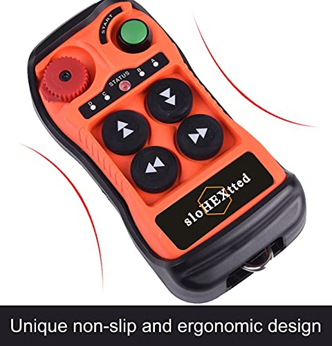 4 Button Wireless Crane Remote Control Kit 110V Radio Transmitter And Receiver For Electric Chain Hoist Lift Winch Overhead Crane Remote Controller #TOP1