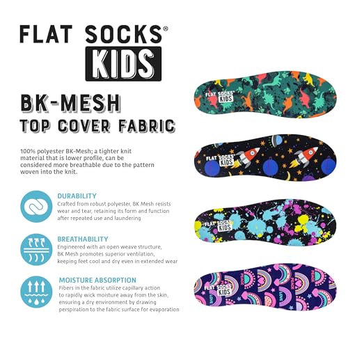 FLAT SOCKS Kid's No Show Socks, Sockless Liner, No Slipping, No Stinking, Washable Barefoot Shoe Insert4
