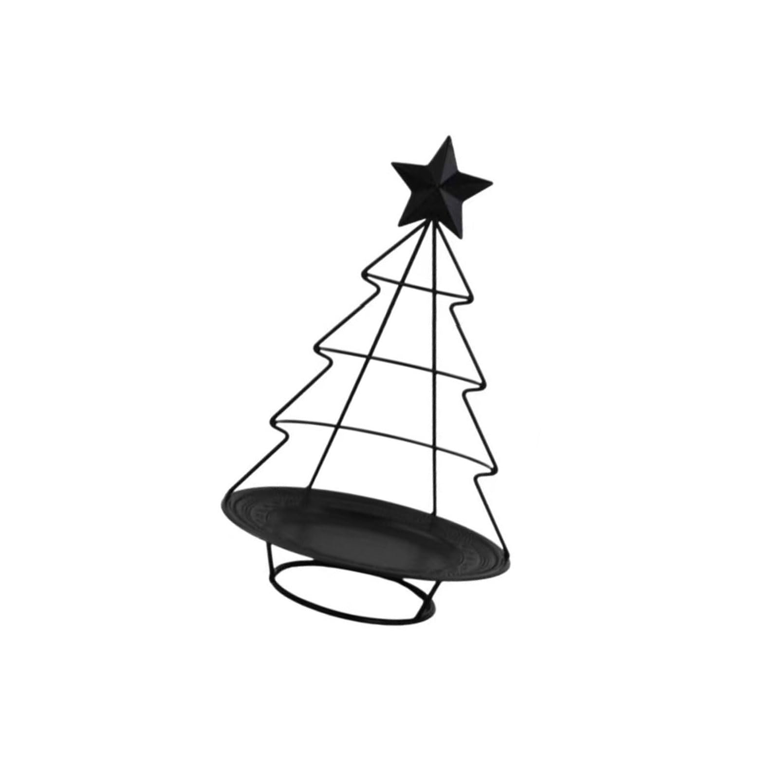 Zxfdsfdbnm Decorative Stands Iron Holders Christmas Tree Tealight Candleholders Candlestick for Table Centerpeices Christmas Holders Centerpiece