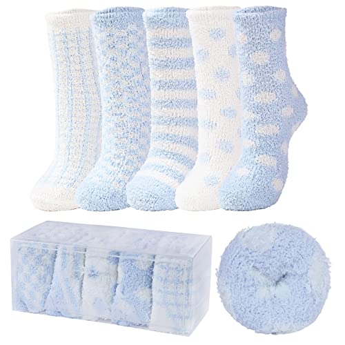 Century Star Fuzzy Socks for Women Slipper Fluffy Socks Christmas Gift Casual Home Winter Warm Sleeping Cozy Crew Sock2