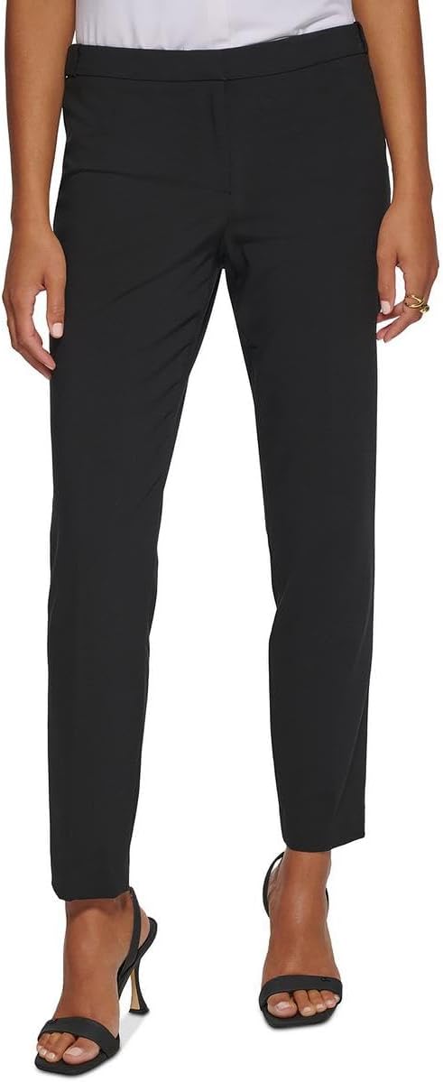 Womens Highline Solid Recycled Ankle Pants Black 4