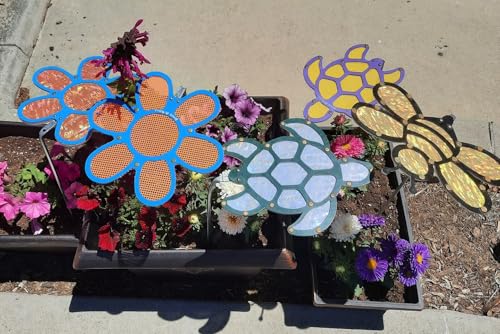 Shade-A-Rella plant shade, Small 10 inch Bee Plant shade (Shimmer Pink) with 18\" rod, plant umbrella, shade cloth, garden decor
