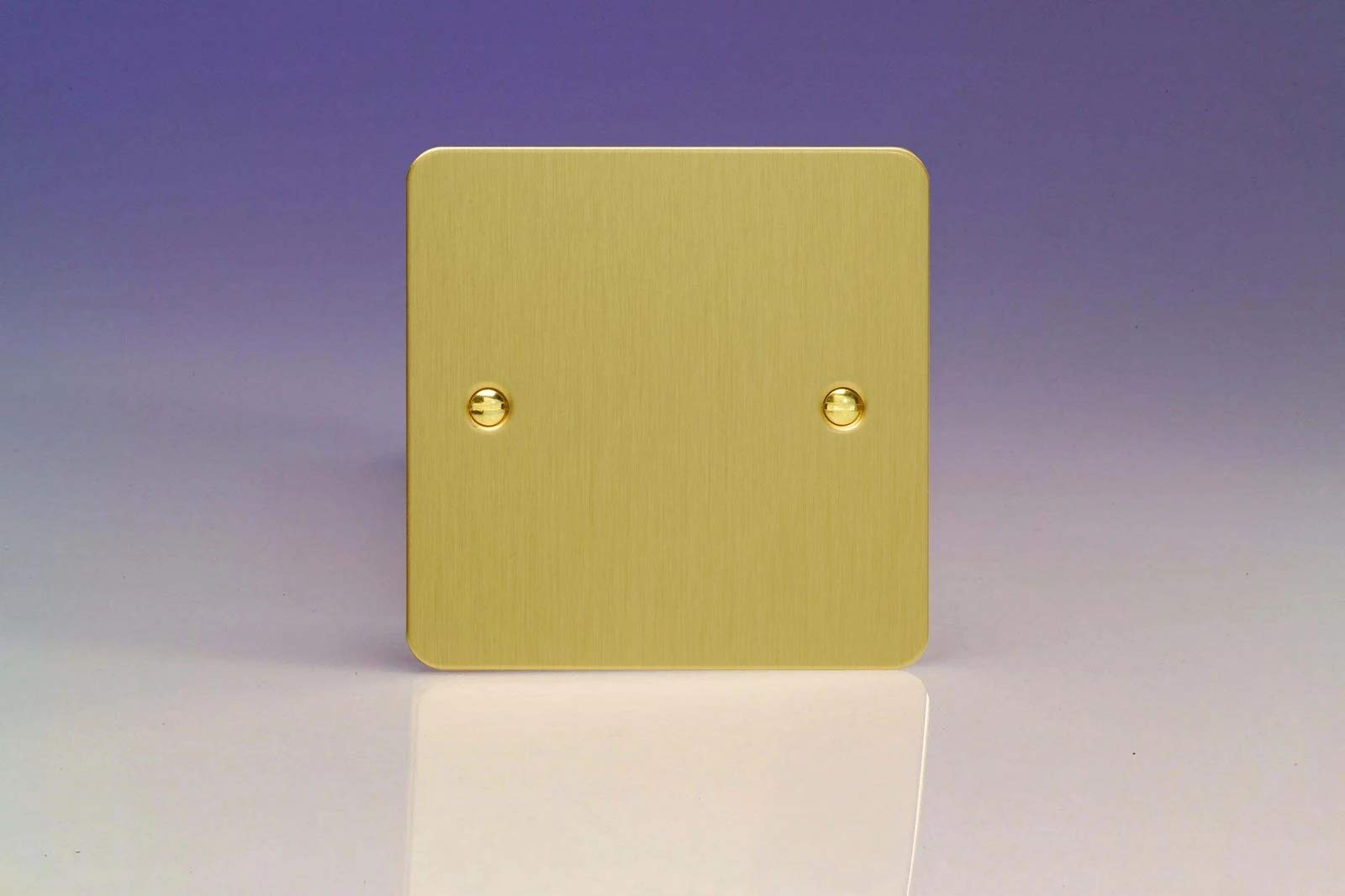 Varilight Single Blank Plate Brushed Brass
